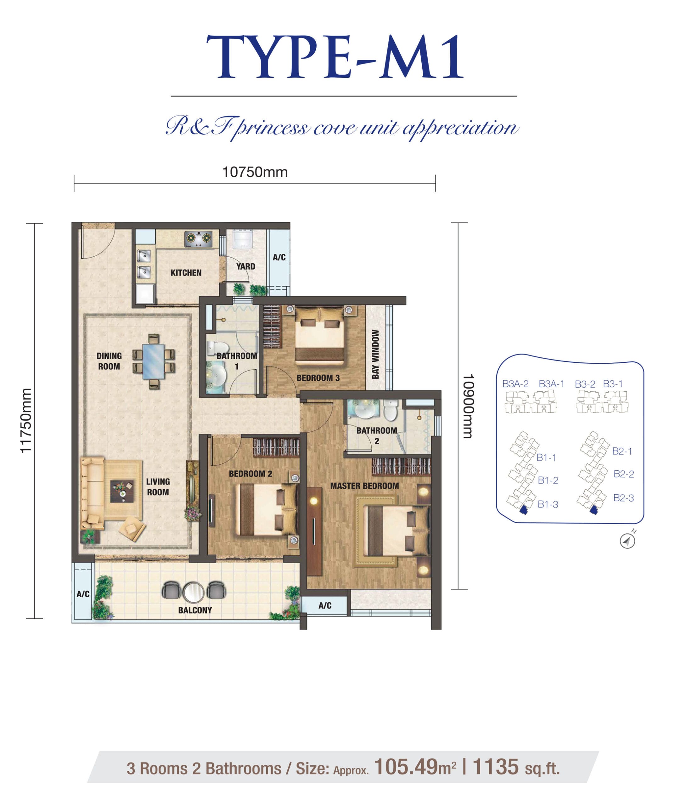 TypeM1-1-scaled-Bedroom 3 Image